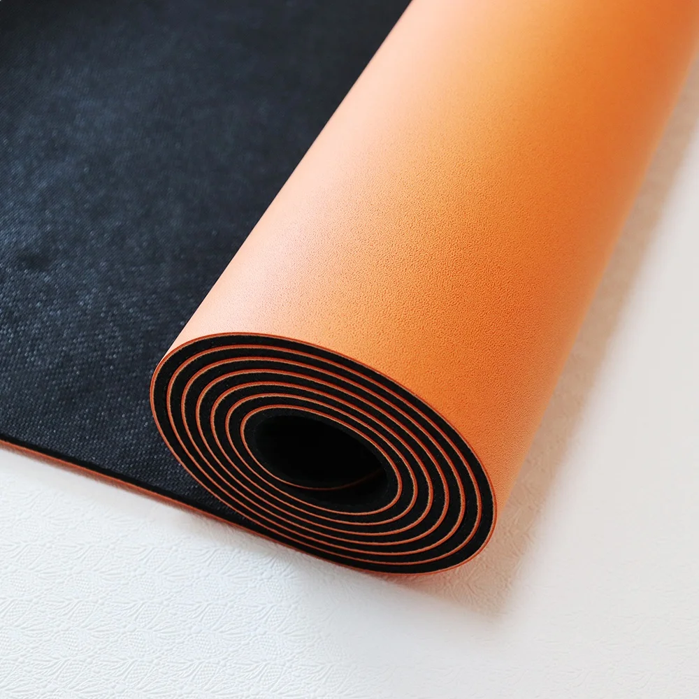 Eco Friendly Wear Resisting Matte PU Extra Large Yoga Mat Printing Frosted Top PU Natural Rubber Yoga Mats HOT!