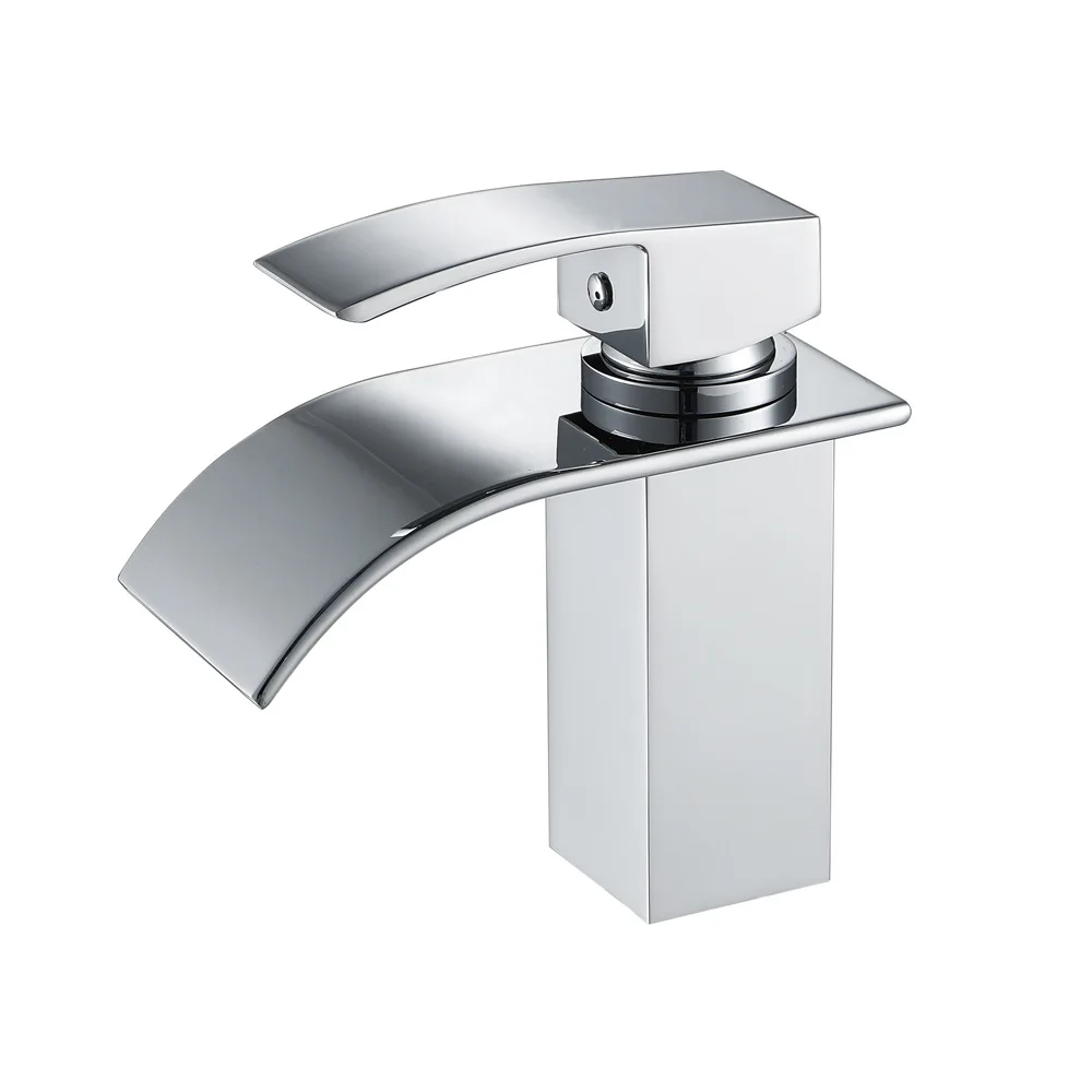 Hot And Cold Bathroom Toilet Wash  Basin Faucet Counter Basin Chrome Waterfall Faucet