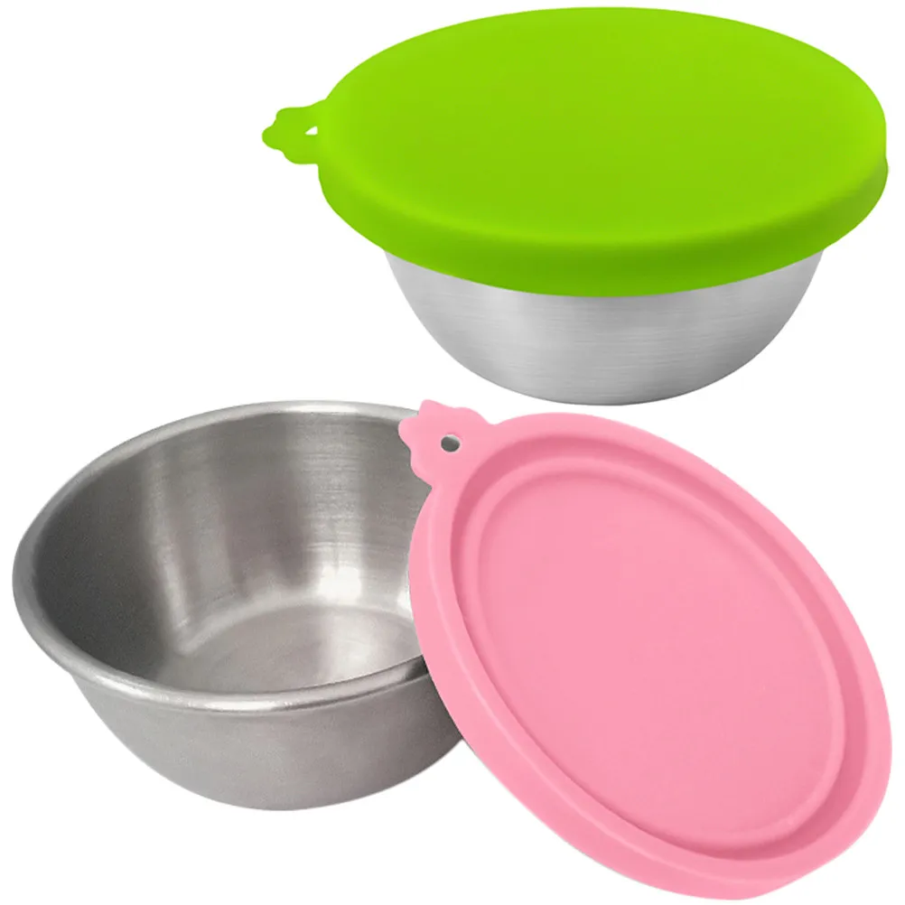Mini recipientes para salsa de acero inoxidable, contenedores portátiles para condimentos para pícnic al aire libre, barbacoa, pequeños recipientes para condimentos reutilizables, 2 uds.