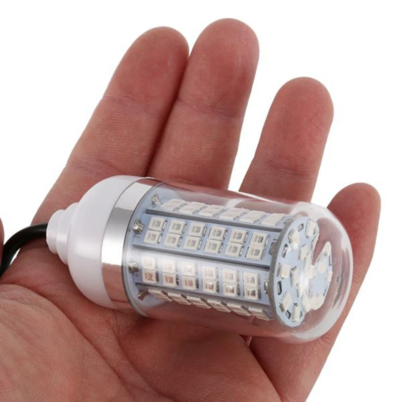 2PCS 12V LED สีเขียวใต้น้ํา Submersible Night Fishing Light Crappie ปลาหมึกเรือตกปลาติดตั้งง่ายใช้งานง่าย