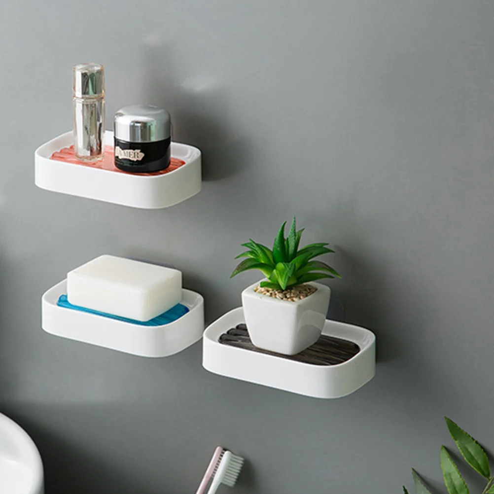 

Dual Layer Soap Box Dish for Bathtub PP Material Drainage Tray Holder Multi Use Soap Drainer Case Saver Container in