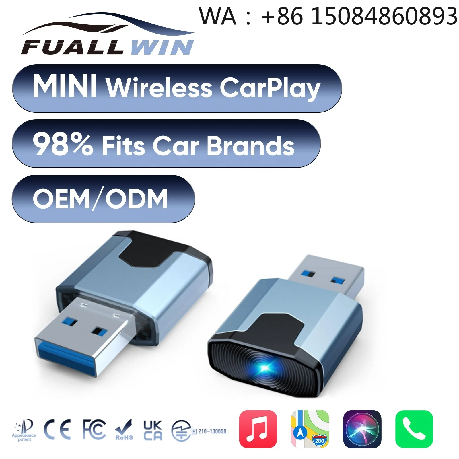 Wireless CarPlay Adapter Dongle for Android Auto  Box Car Navigation USB Wired to Wireless Smart Box