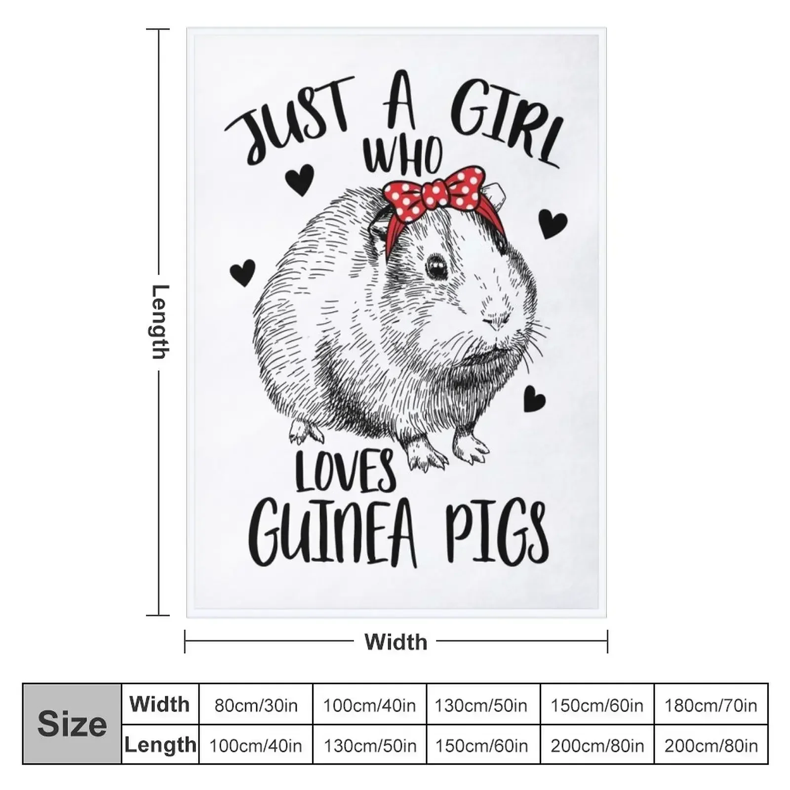 Just a girl who loves Guinea Pigs Throw Blanket Flannels Cute for winter Blankets