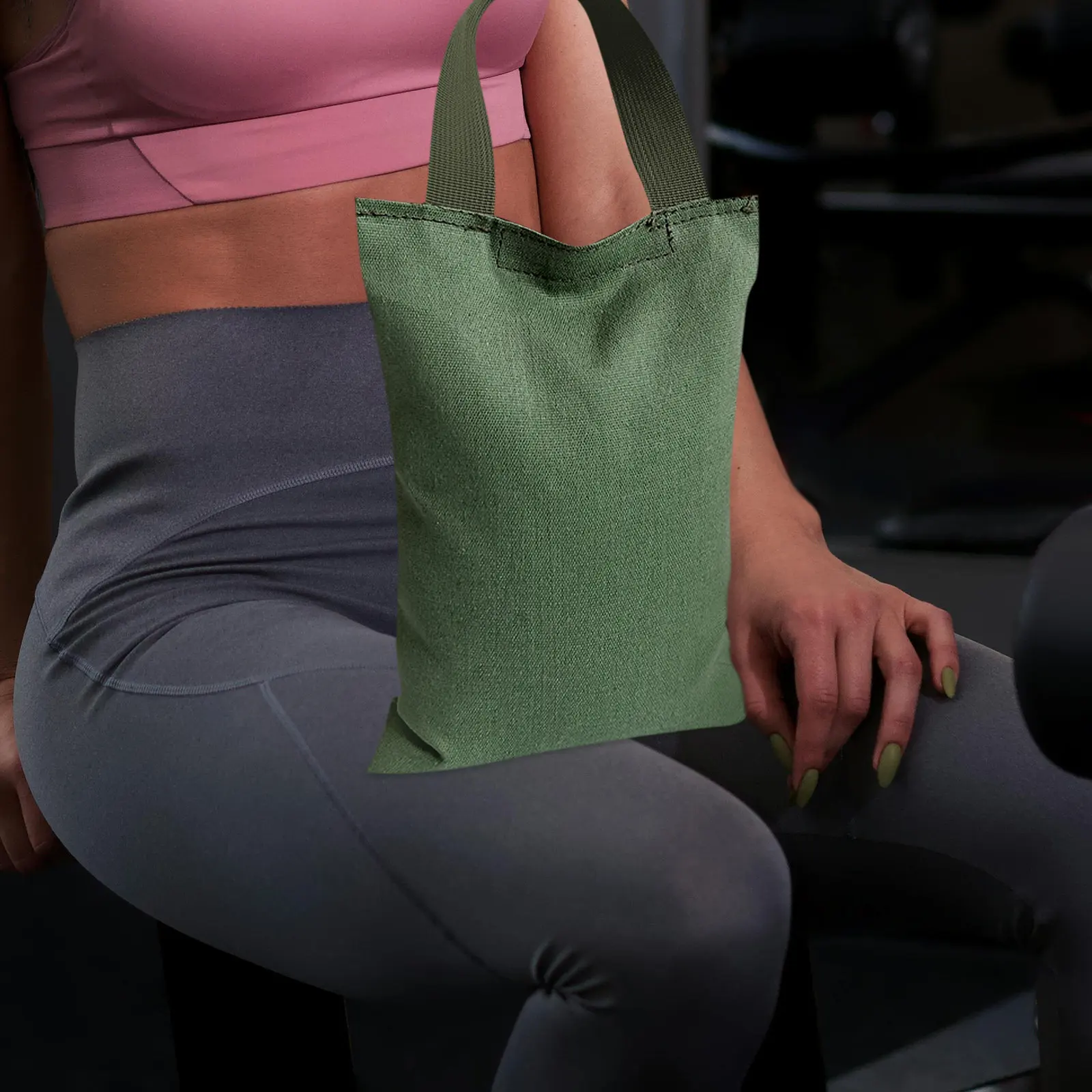 Weighted Canvas Sandbag 2 Kg Empty Bag for Yoga Fitness Training Handle Portable Adjustable Weight Training Sandbag