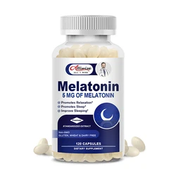 Alliwise Melatonin Anxiety Stress Relief Help Deep Sleep Save Relieve Insomnia for Audlt Middle-aged Elderly Healthy Sleep Time