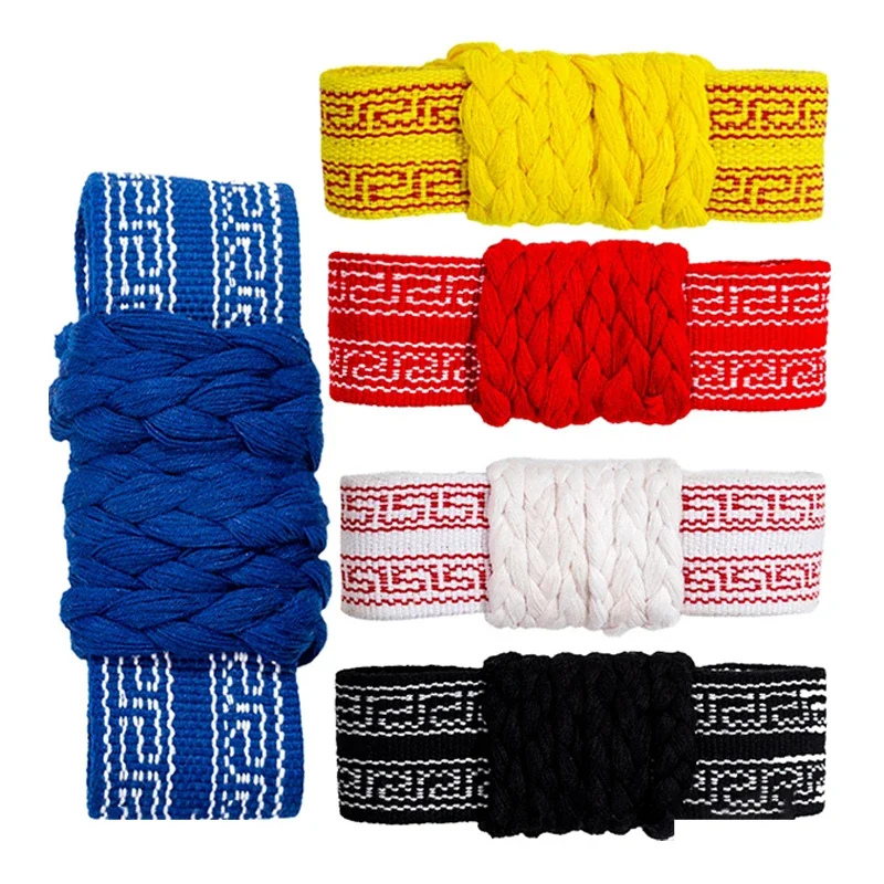 Traditional Chinese Martial Arts Belt Handmade Cotton Waist Sash for Kung Fu Tai Chi Dance Opera Practice Comfortable Durable