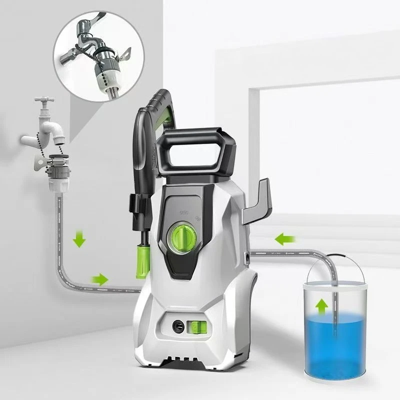 

Car washing machine green air high pressure cleaning bot manipulation car artifact 220v portable