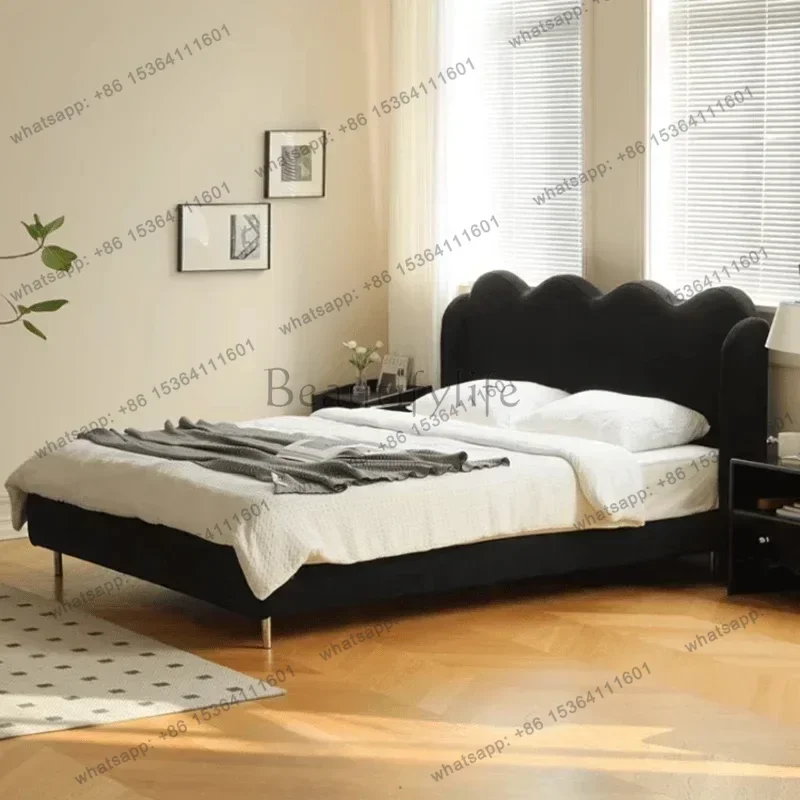 PG Modern Velvet Drawers Bed Storage Space Set Black Small Loft Double Beds King Size Adults Hotel Cama De Casal Home Furniture