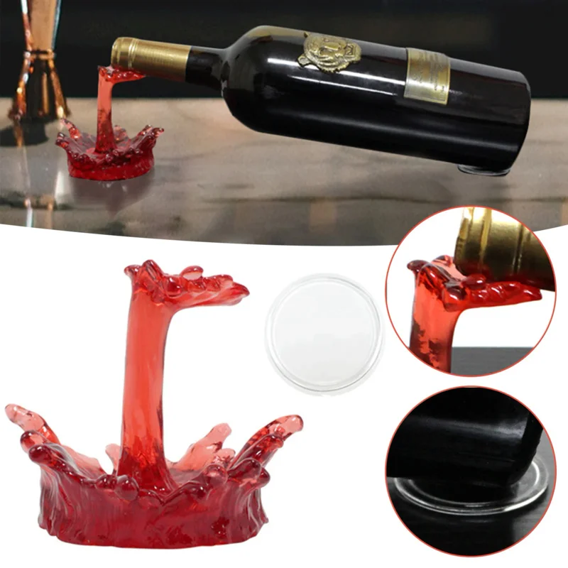 Espositore per bottiglie di vino creativo espositore per vino inclinabile in resina unico portabottiglie per vino alla moda decorazioni per