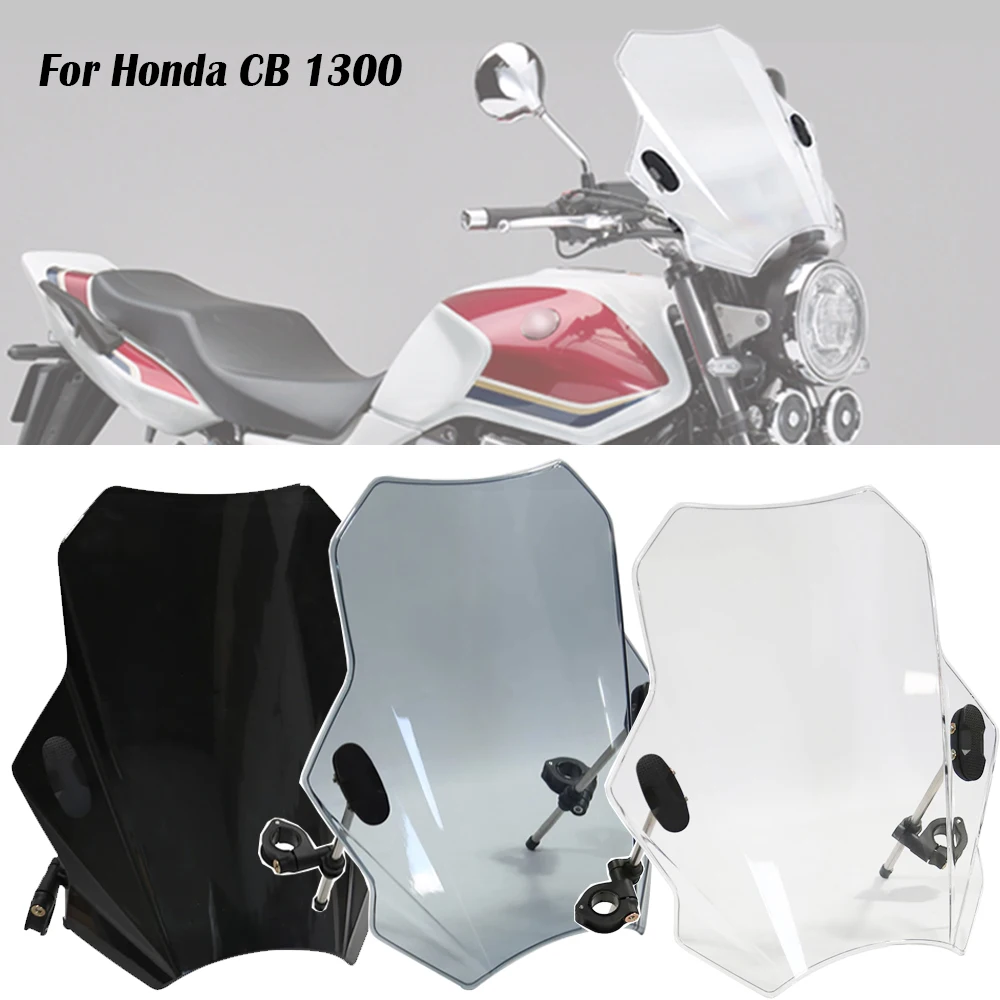 

For Honda CB 1300 cb1300 Universal Motorcycle Windshield Glass Cover Screen Deflector Motorcycle Accessories