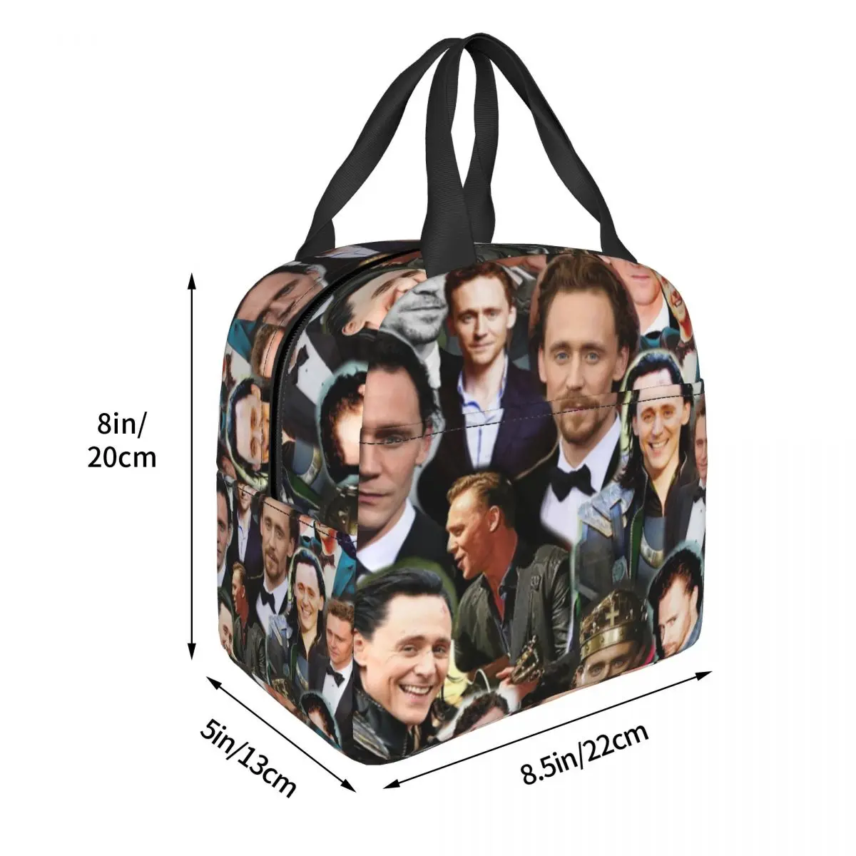 Tom Hiddleston Foto collage Lunch pakete Bento Box Lunch Tote auslaufs ichere Picknick taschen Kühler Thermo tasche für Studenten reisen