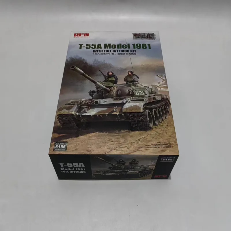 

RYE FIELD MODEL RFM- 5155 1/35 T-55A Tank 1981 Full Interior Workable Suspension & Track Plastic Model Kit