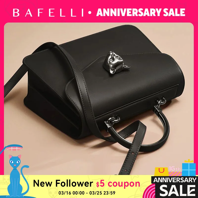 

2025 BAFELLI CAT WOMEN'S NEW FASHION HANDBAG LADY STYLISH BUSINESS FEMALE LEATHER LUXURY BRAND CASUAL SHOULDER PURSE
