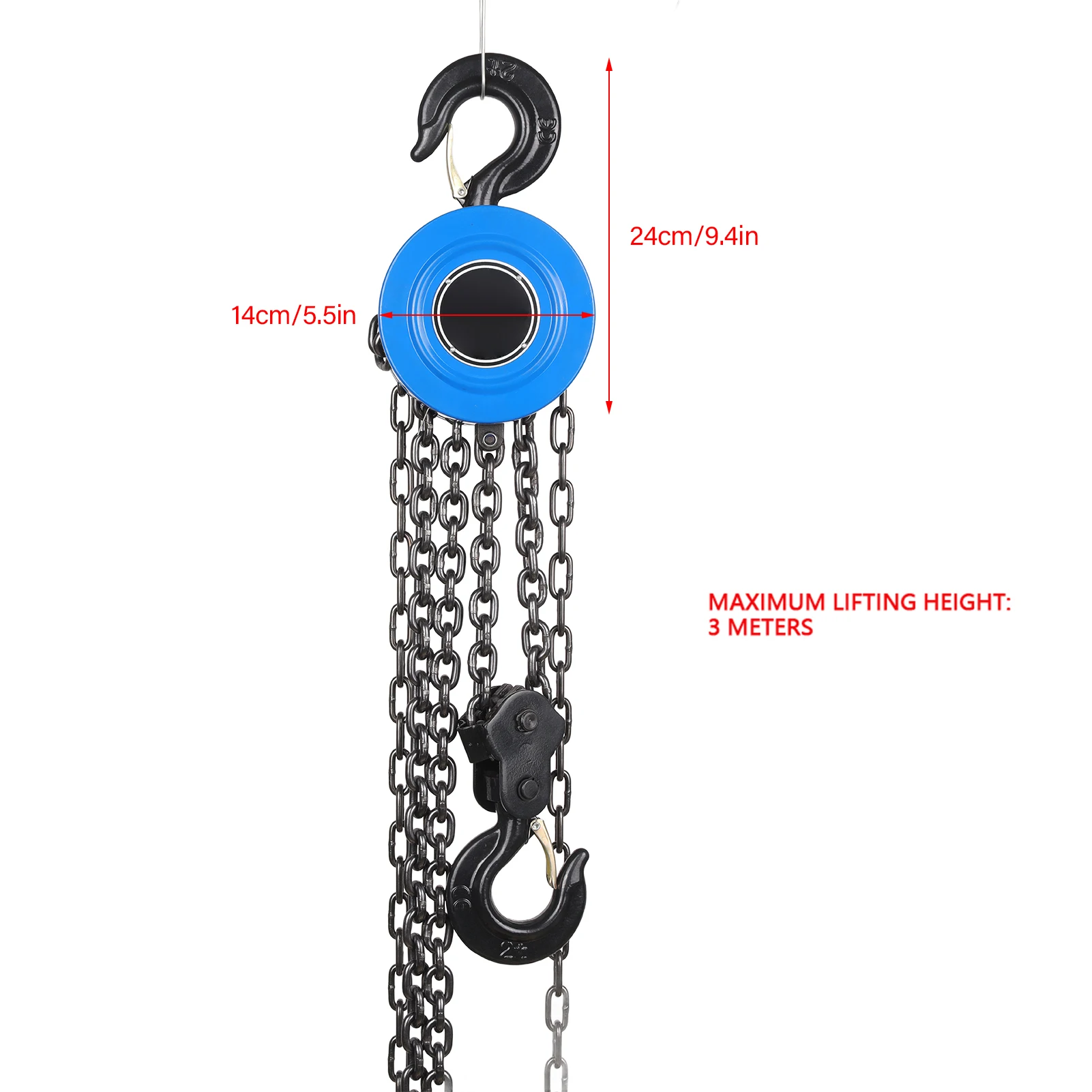 Kettenzugblock 2T Kettenzuggerät Handwerkzeug Hebekette mit Haken – Detail 1