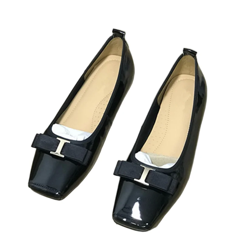 

Withered Minimalist Women's Shoes French Office Ladies Elegant Flat Shoes Genuine Leather Vintage Bow Loafers Shoes Women