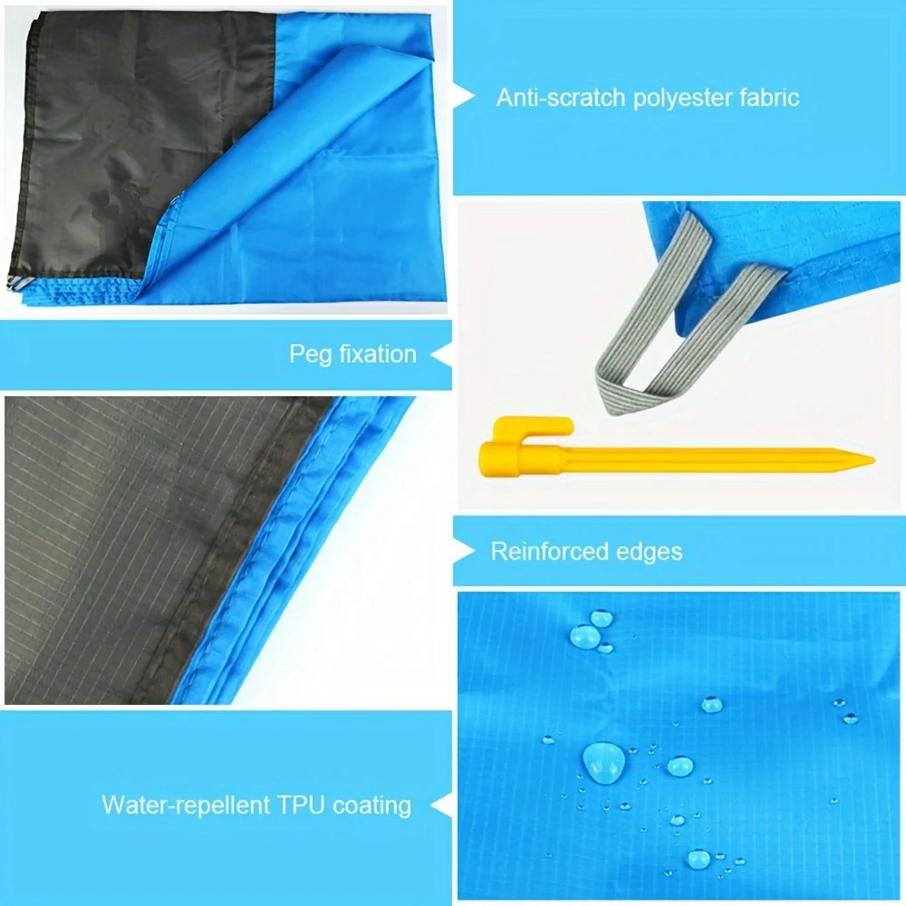 Extra Large Sandproof Outdoor Beach Mat Tear-resistant Polyester Portable Storage Picnic Camping Blanket Suitable for 1-4 People image 6