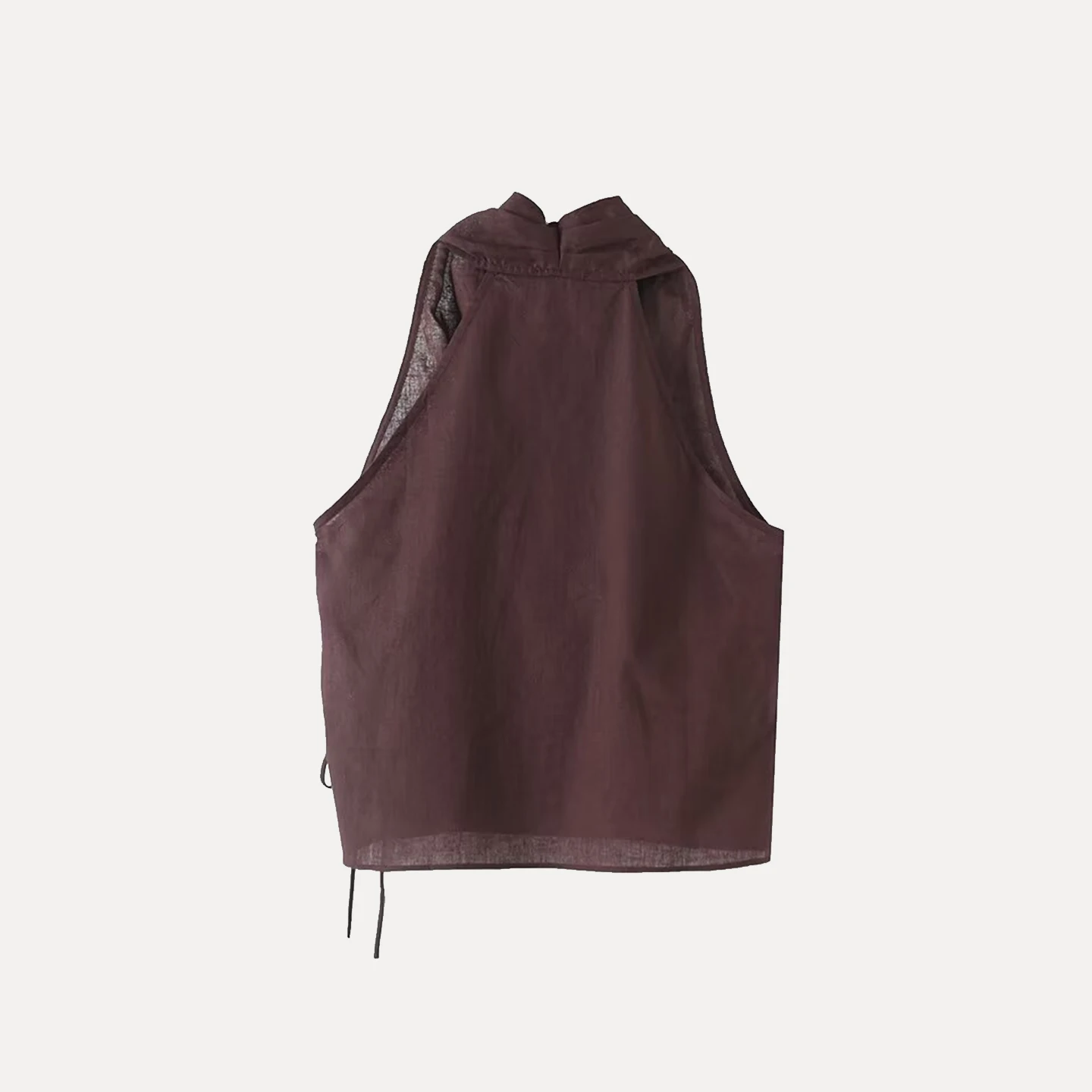 Ele Vintage Ne Hanging V-Ne Svel Top المرأة الصيف Faion ألياف البوليستر فضفاضة تناسب اللون ملابس غير رسمية #4