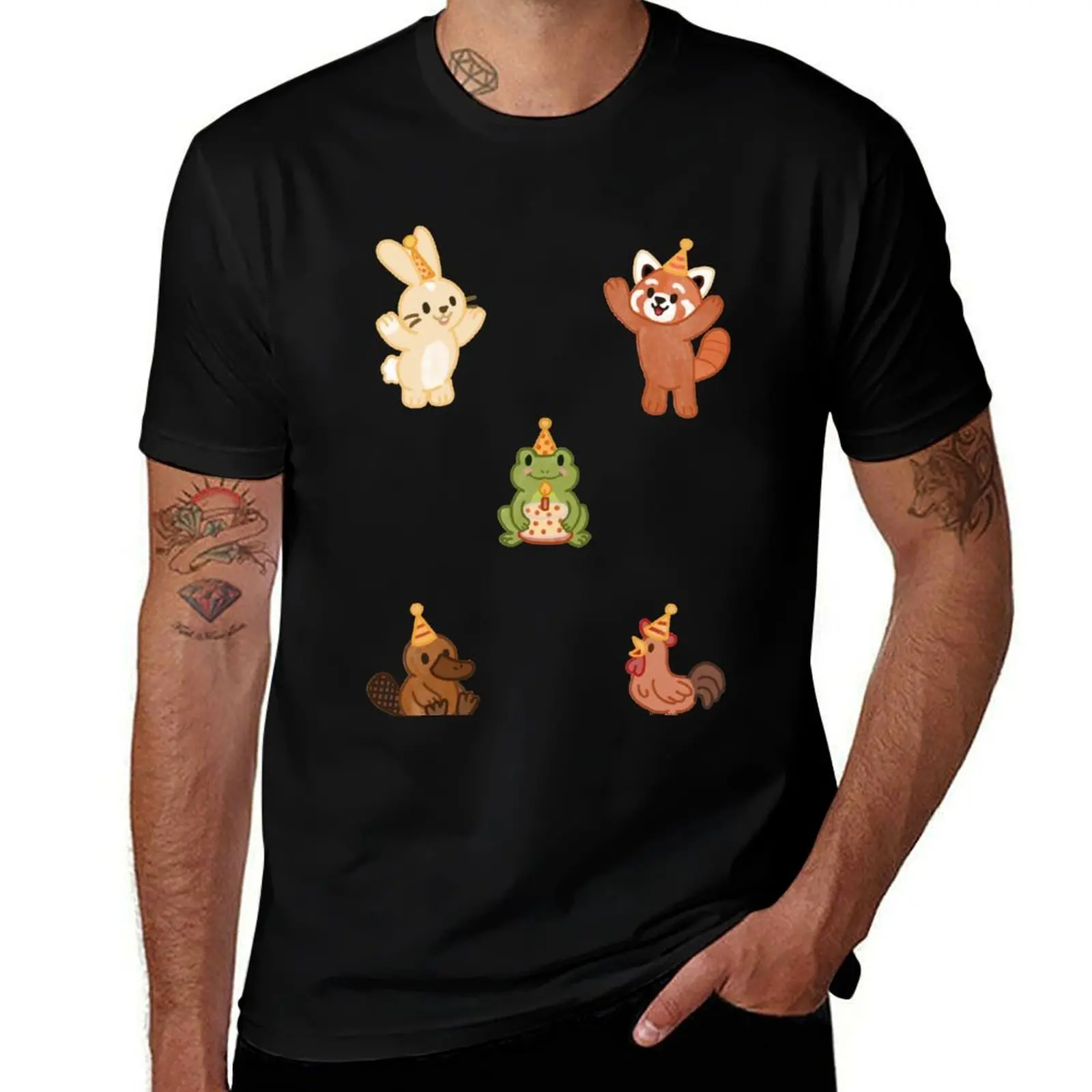 

Snug little buddies - Happy Birthday T-Shirt shirts graphic tee Personalized t-shirt anime stuff T-shirt men