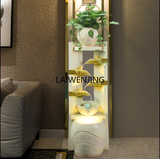 Home water front desk light luxury creative living room water feature wall office indoor basin landscape