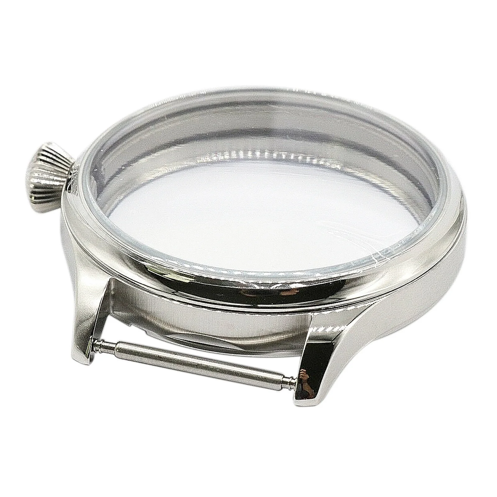 44 مللي متر حاوية من الفولاذ المقاوم للصدأ العقيمة مع طلاء عاكس النمل الأزرق لحركة ETA 6497 6498 النورس ST3600 ST3620