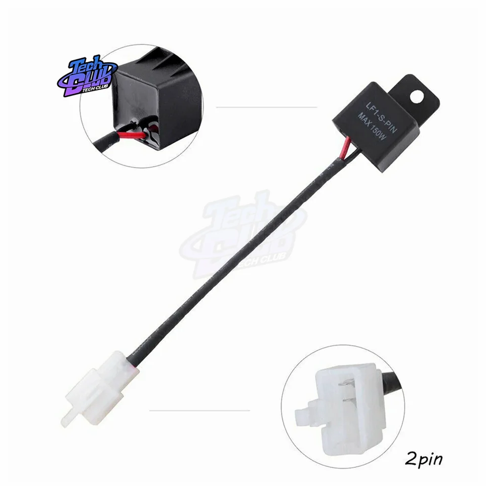 12V 2-Pin LED-Blinkrelais Fürs Motorrad – Passt Zu Kawasaki, Yamaha, Suzuki, Honda – Schluss Mit Hyperblinken Und Flackern