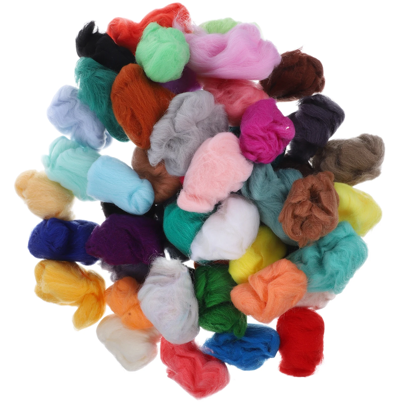 

50pcs Colored Strips Thick Yarn Needle Kit Crafts Making Tools Chemical Fiber Wool For Felting Diy Decoration Hats Gifts Bags