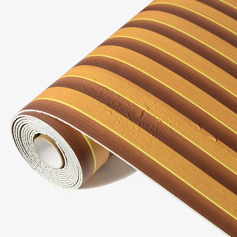 Self Adhesive XPE Stripe Ceiling Wallpaper 40cmx3m Waterproof  Faux Grille Wall Sticker for Living Room Shop Background Decor