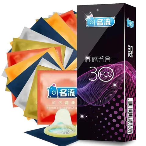 Warehouse Shipped Condoms 30pcs Intimate Good Sex Products Combining Particles and Threads for Long-lasting Pleasure
