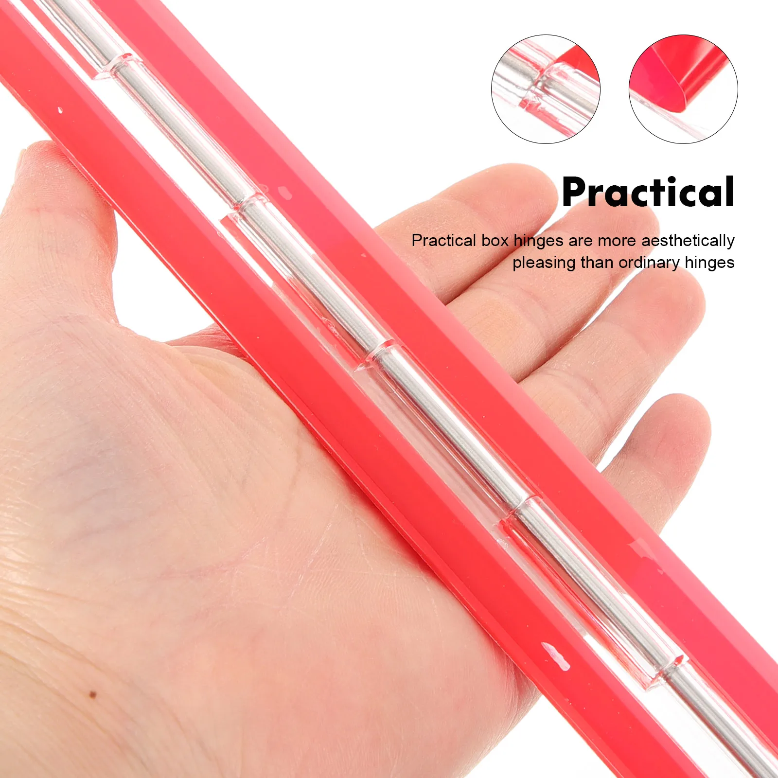 

Self Adhesive 150x45mm Stainless Steel Axis Acrylic Clear Folding Piano for Boxes Crafts Mini Long Hinges Decorative Hinges