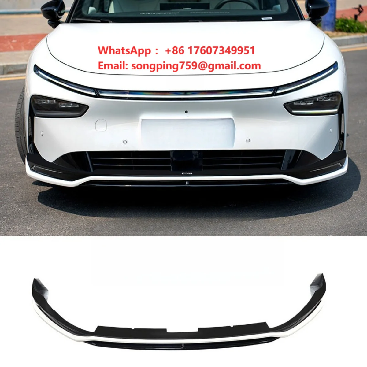 For Xiaopeng P7+ 2024-2025 Car Front Rear Bumper Spoiler Lip Diffuser Modification Side Skirt Lip Spoiler Extension Accessories