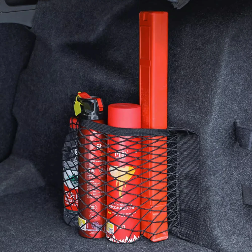 For Toyota Corolla Rav4 Chr Avensis Yaris Auris Prius Car Trunk Seat Back Elastic Storage Net Cargo Organizer Bag Accessories