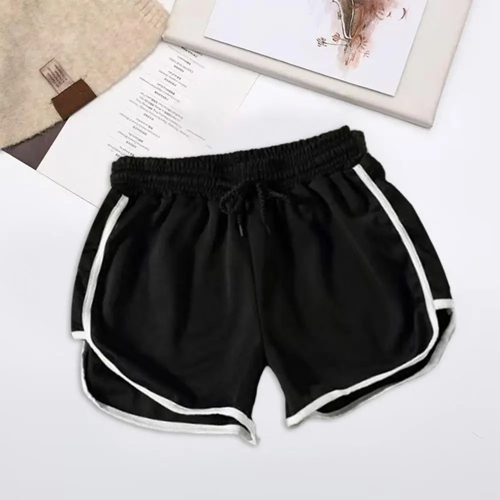 

Striped Side Shorts Breathable Drawstring Men's Summer Sport Shorts with Elastic Waist Color Matching Above Knee for Beach