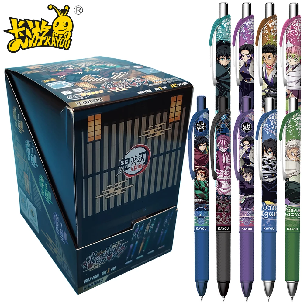 Nuova Penna Gel Originale Kayou Demon Slayer, Scatola a Sorpresa, Cancelleria per Bambini, Penna a Sfera Divertente