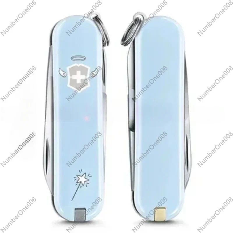 

Swiss Army Knife Mini Model Fashionable Angel Demon Colorful Adorable Multifunctional Folding Knife Birthday Gift