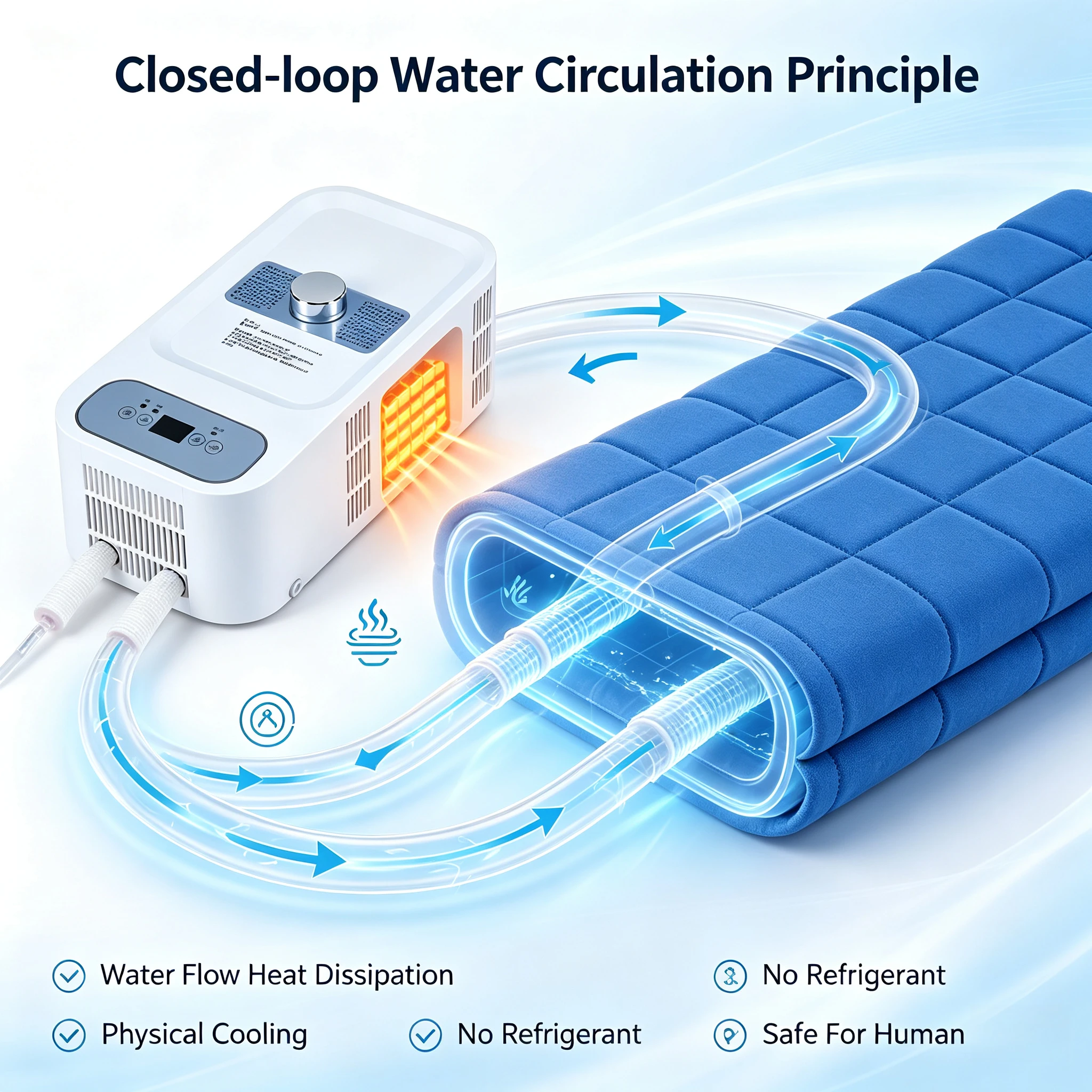 110V Semiconductor Cooling Heating Mattress Pad 70\*160CM Single Size Multifunctional Temperature Control Sleeping Mat