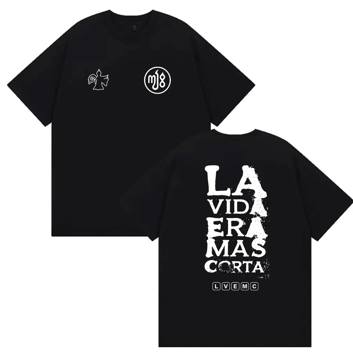 Milo J La Vida Era Mas Corta LVEMC Tour 2026 T Shirt Men's Women Summer Fashion Clothing T-shirts 100% Cotton Oversized T-shirt