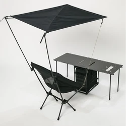 Ultralight Attachable Chair Canopy Portable UPF 50+ Sunshade for Beach Camping Fishing Picnic Compatible with Multiple Chair