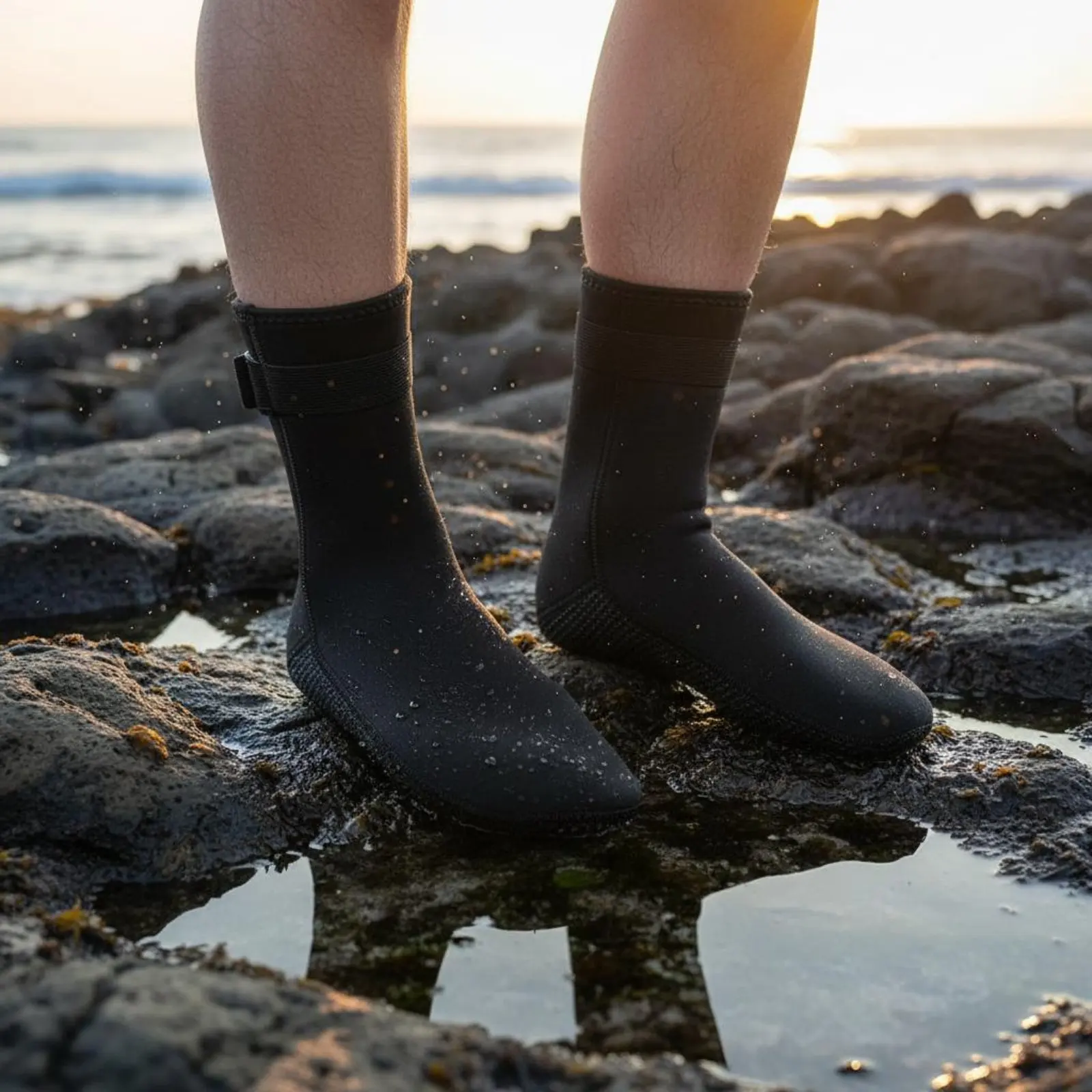 

3mm Neoprene Water Socks Wear-Resistant Anti-Slip Dive Socks Thermal Snorkeling Booties Safeguarding Thermal Aquatic Booties