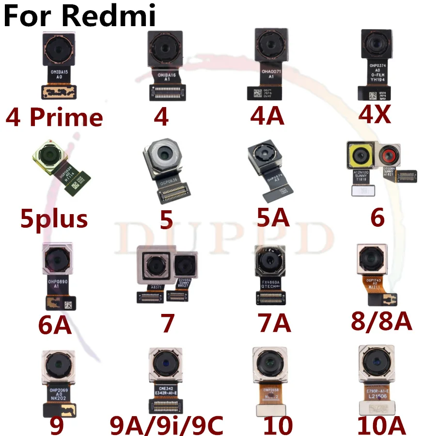 Back Main Camera For Xiaomi Redmi 10 10A 9 9A 9i 9C 8 8A 7 7A 6 6A 5 Plus 5A  4 4A 4X Rear Facing Big Camera Flex Cable Parts