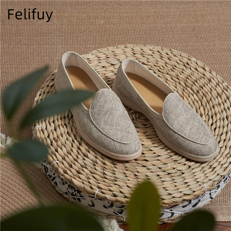

New Spring Autumn Handmade Mens Loafers Simple Flat Casual Shoes Genuine Leather Outdoor Working Party Wedding Casual Shoes