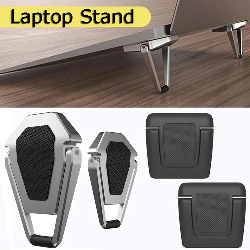 Metalowy składany stojak na laptopa uniwersalny uchwyt antypoślizgowy wsparcie dla Macbook Pro Air Lenovo Notebook laptopy uchwyt do montażu stóp