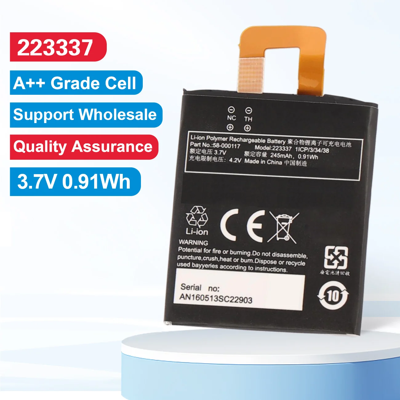 223337 Replacement Battery For Amazon Kindle Oasis 1 2 3 SW56RW 245mAh E-reader Replacement Batteries 58-000117 For KO1 KO2 KO3
