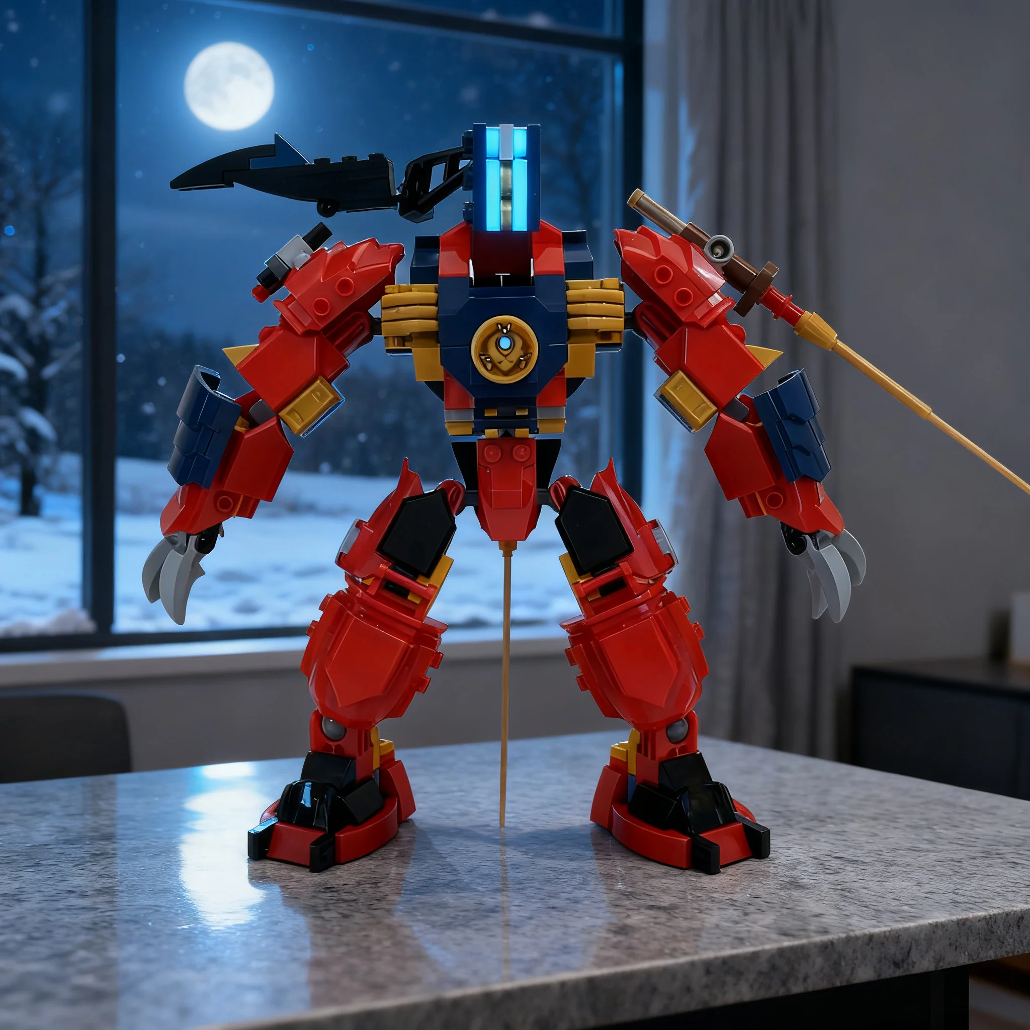 255pcs MOC Ninja World Kai S Elemental Firewolf Mech Model Building Blocks Architecture Toys Birthday Gifts Assemble DIY Idea