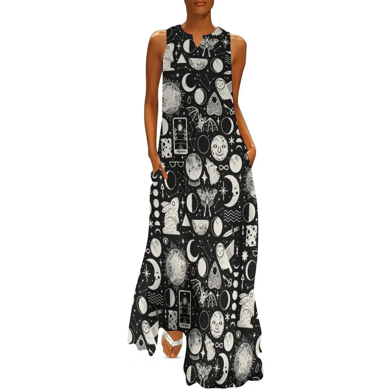 

Lunar Pattern: Eclipse Long Dress party dresses women Evening gown Dresses for wedding party Dress