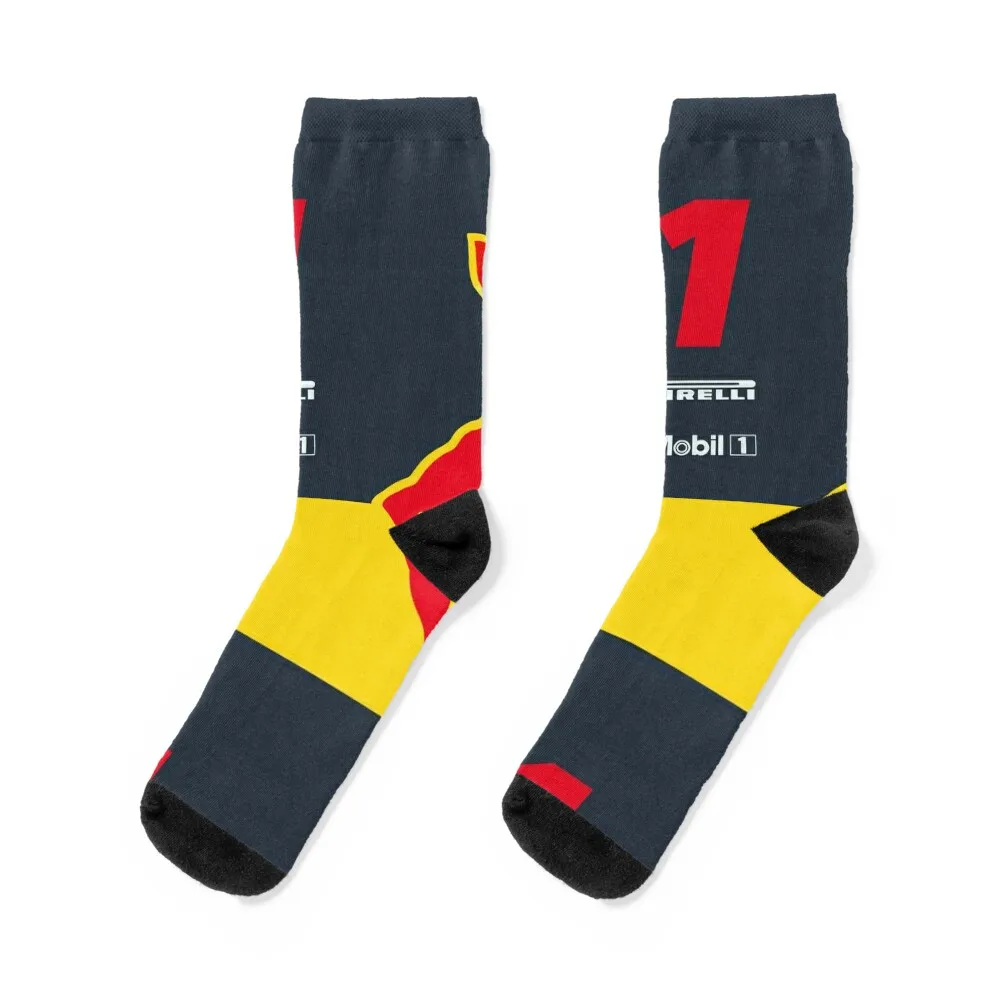 Max Verstappen No 1 World Champion RB Socks kawaii Hiking boots man Argentina Socks Women Men's