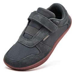 HOBIBEAR, zapatos descalzos con punta ancha para niños, zapatillas minimalistas con gancho pequeño/grande/niño, zapatos ligeros de malla de cuero Artificial