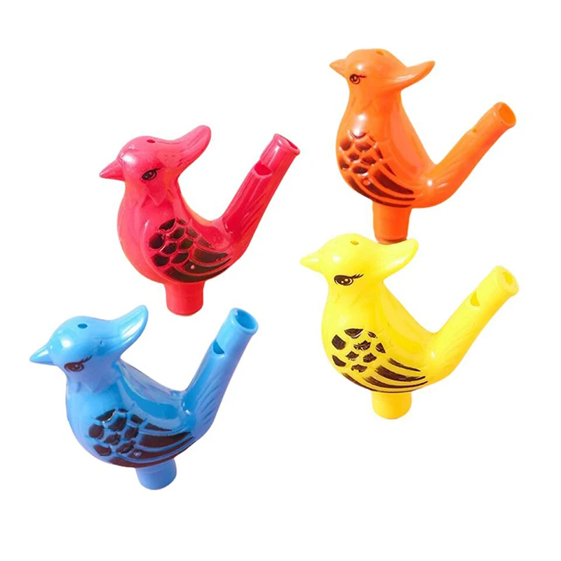 5Pcs/set Infant Mouth Muscle Training Trumpet Mini Colorful Water Bird Whistles Toys For Kids Birthday Party Favors