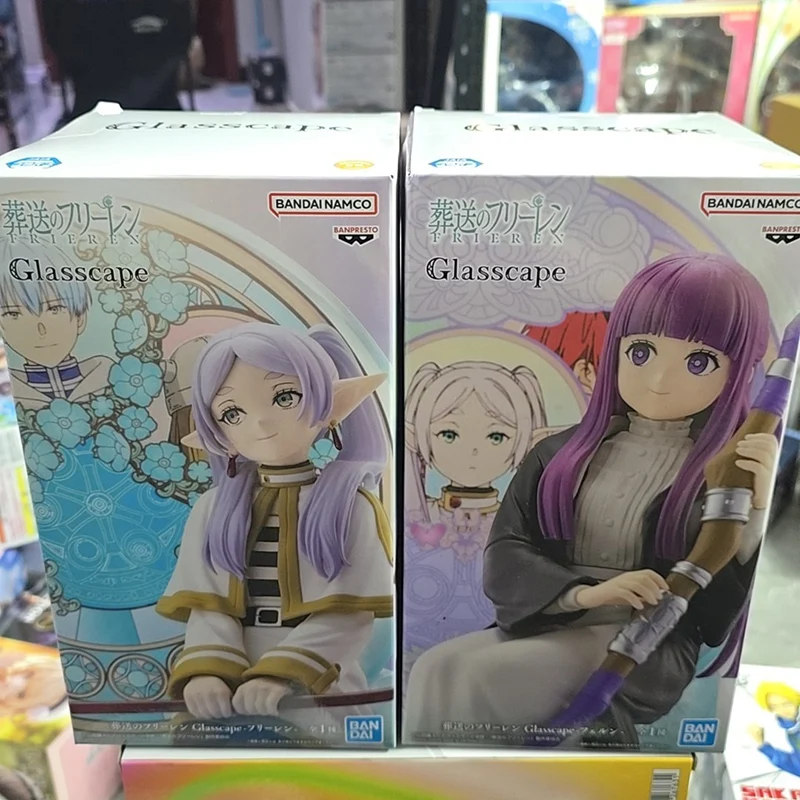 In Stock BANPRESTO Frieren: Beyond Journey's End Glasscape Frieren Fern 15CM PVC Anime Action Figures Model Collection Toy