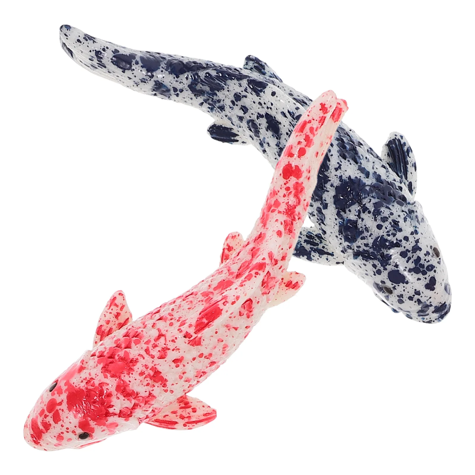 

2pcs Realistic Fish Decorations for Aquarium DIY Resin Koi Carp Figurines Vivid Design Durable Simulation Pet Supplies