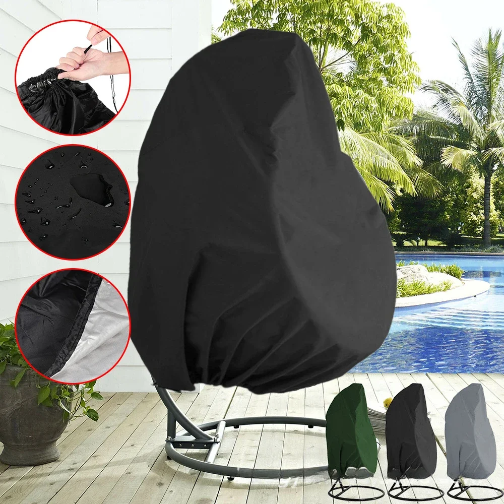 Hanging Chair Cover with Anti UV Sun Protector Outdoor Garden Swing Egg Chair Waterproof Rattan Seat Furniture Cover